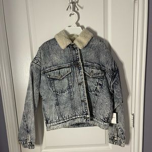 Denim Jean & Sherpa Jacket